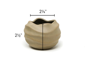 3pc Set Natural Clay Organic Shape Succulent Planter Pots