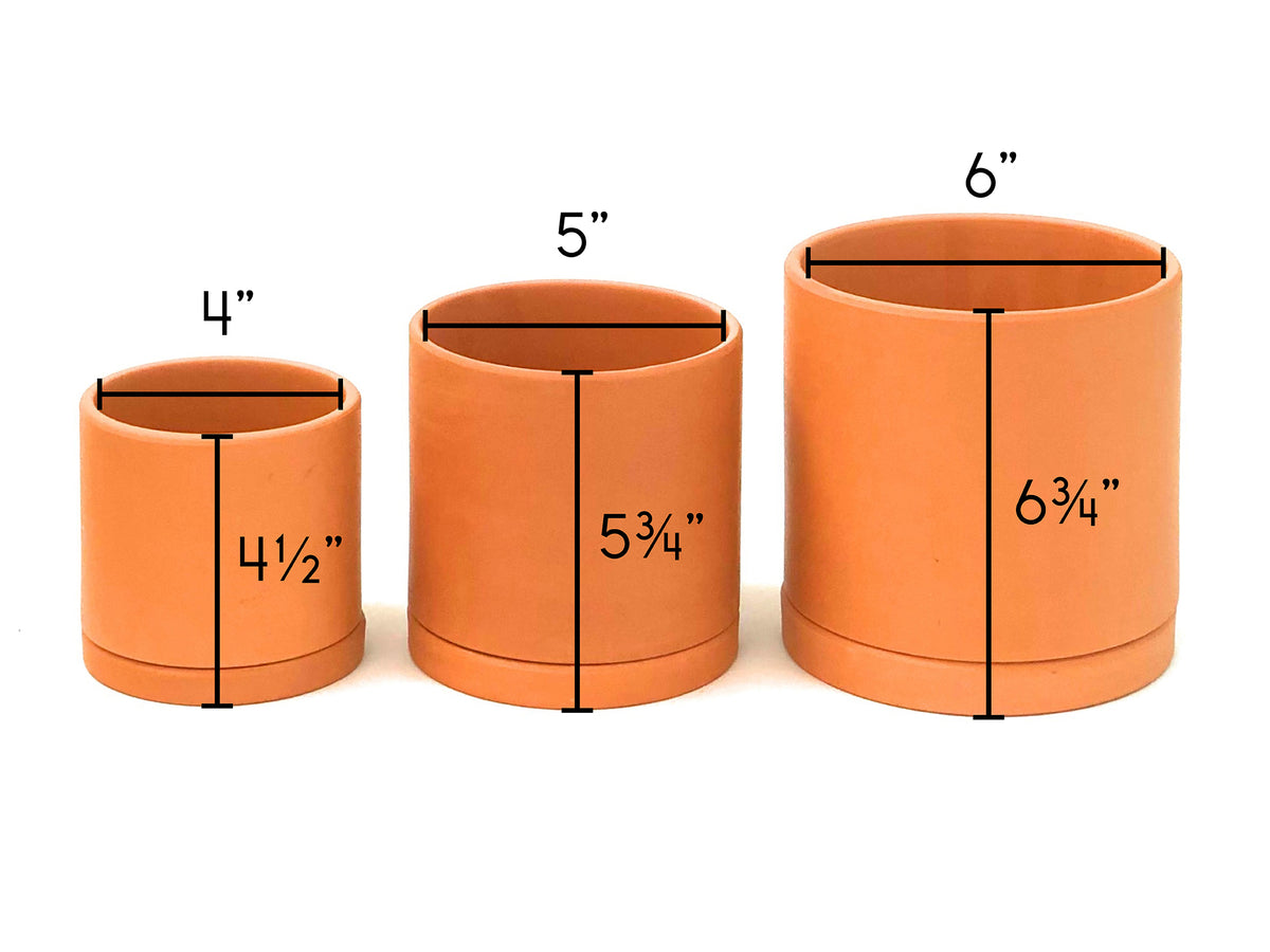 Terracotta Pots for Plants 3 Pc Set 4 Inch 5 In 6 Inch Planters with D –  Cotta Planters